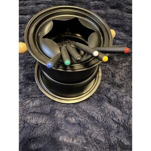 Complete Fondue Set with 6 Forks